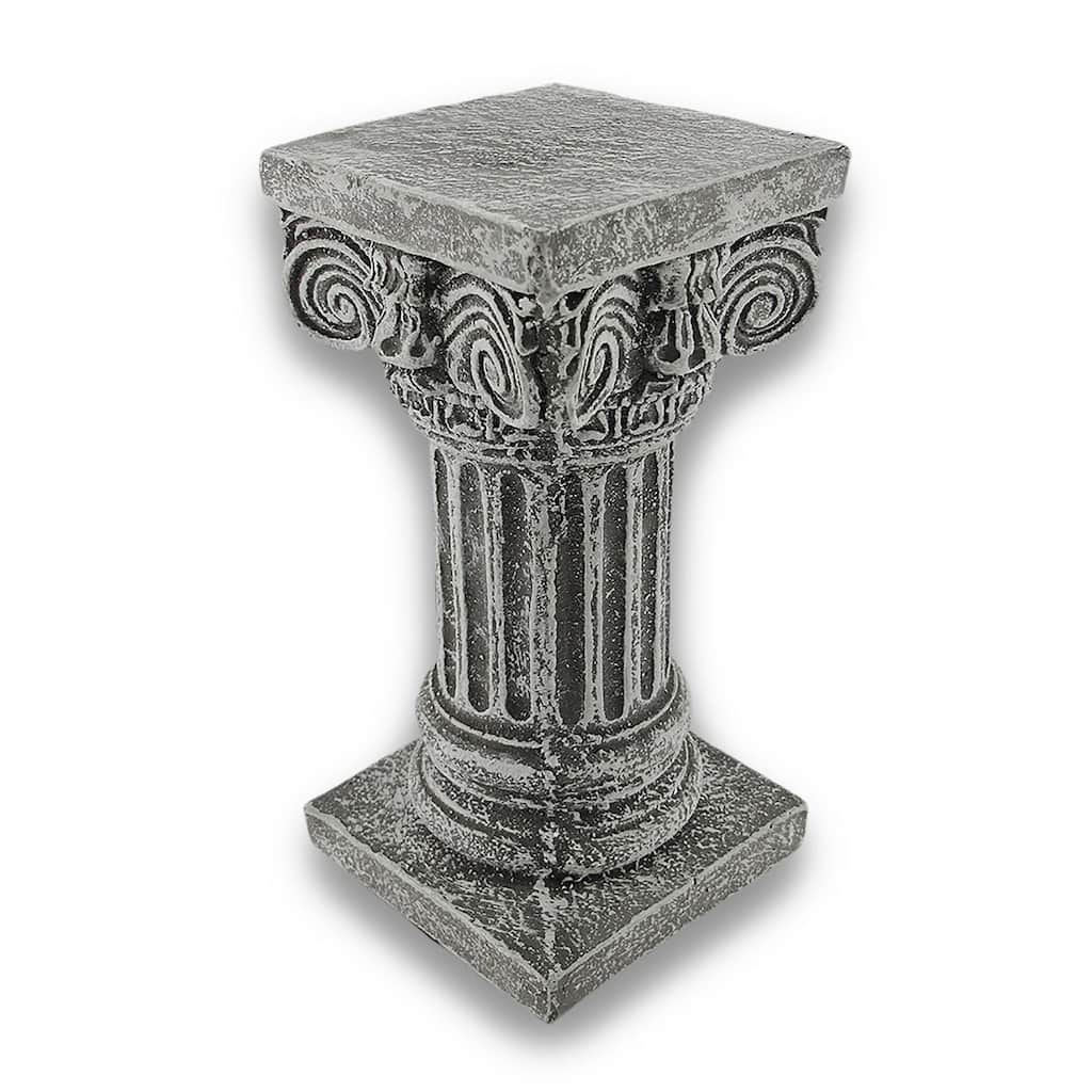 Solid Concrete Roman Pillar Mini Statue Pedestal - 8.25 X 4 X 4 inches