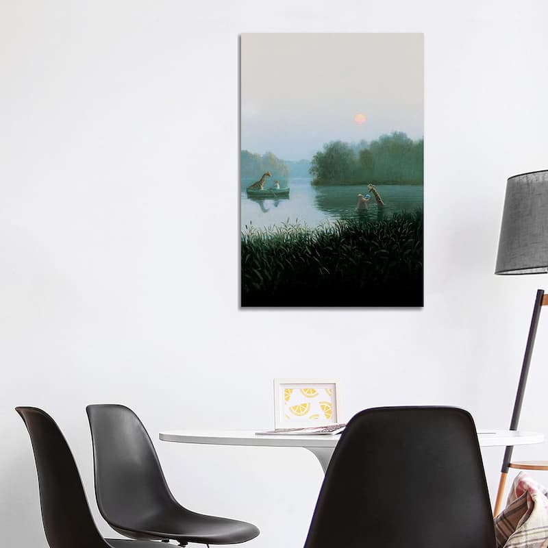 iCanvas "The Giraffe Kopie" by Michael Sowa Canvas Print - 40x26x1.5
