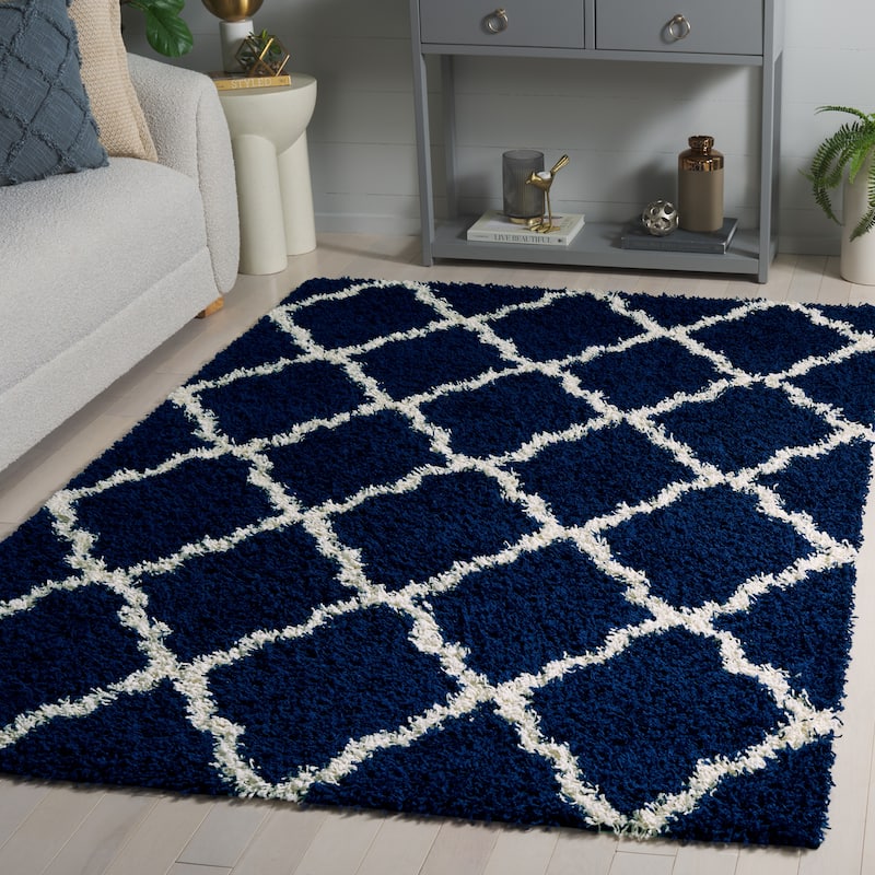 SAFAVIEH Dallas Shag Hacer Trellis 1.5-inch Thick Rug
