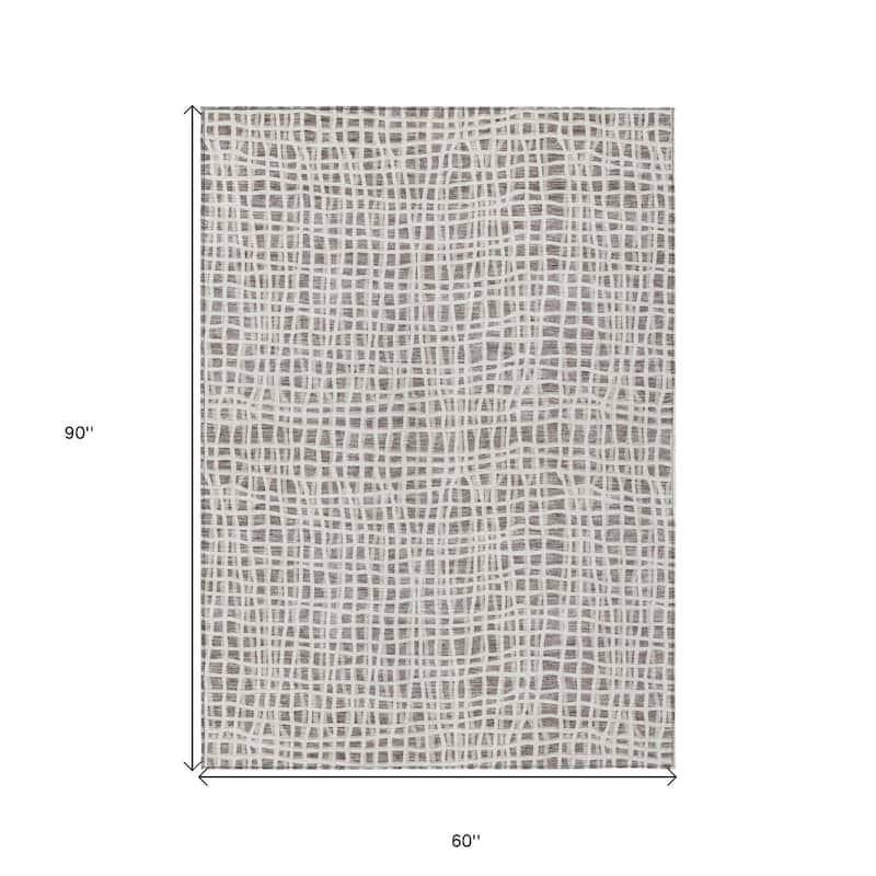 HomeRoots Striped Transitional Rectangle Outdoor Rug