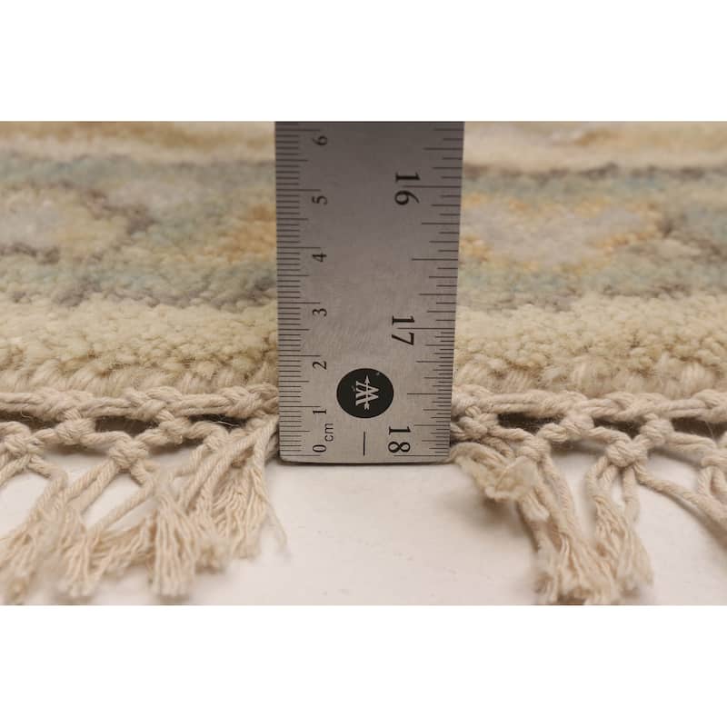 ECARPETGALLERY Hand-knotted Royal Oushak Cream Wool Rug - 5'8 x 5'8