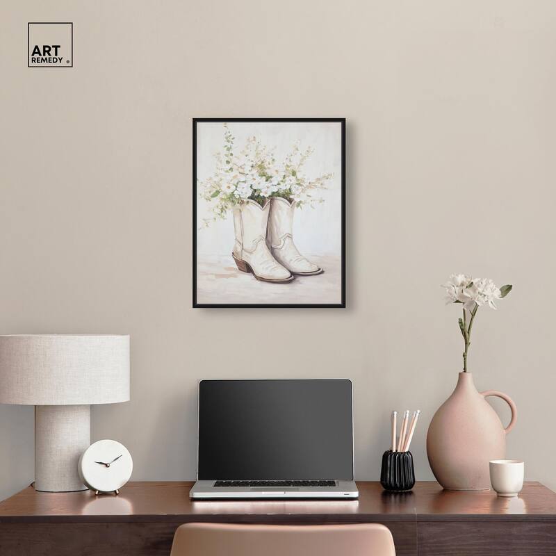 Prairie Bloom Boots Canvas by Art Remedy