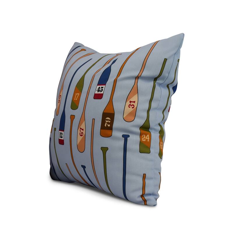 18 x 18 inch Oar Numbers Geometric Print Pillow
