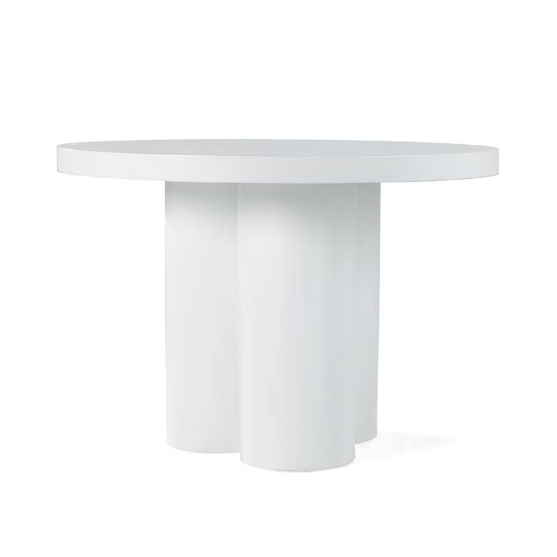 Modrest Bruni Modern White Concrete End Table