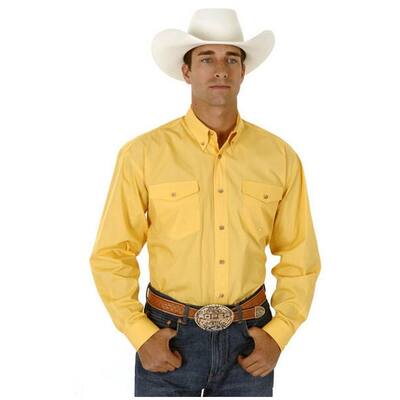 Roper Western Shirt Mens L/S Button Tall Yellow 03-001-0665-0030 YE