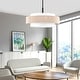 preview thumbnail 13 of 14, GetLedel 5-Light Double Shaded Drum Chandelier