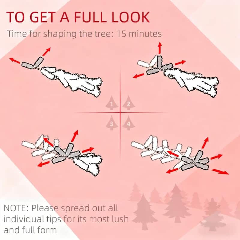 Snowy Artificial Christmas Tree with Easy Assembly-A Cozy Addition to Your Living Room Corner for Festive Season - Green