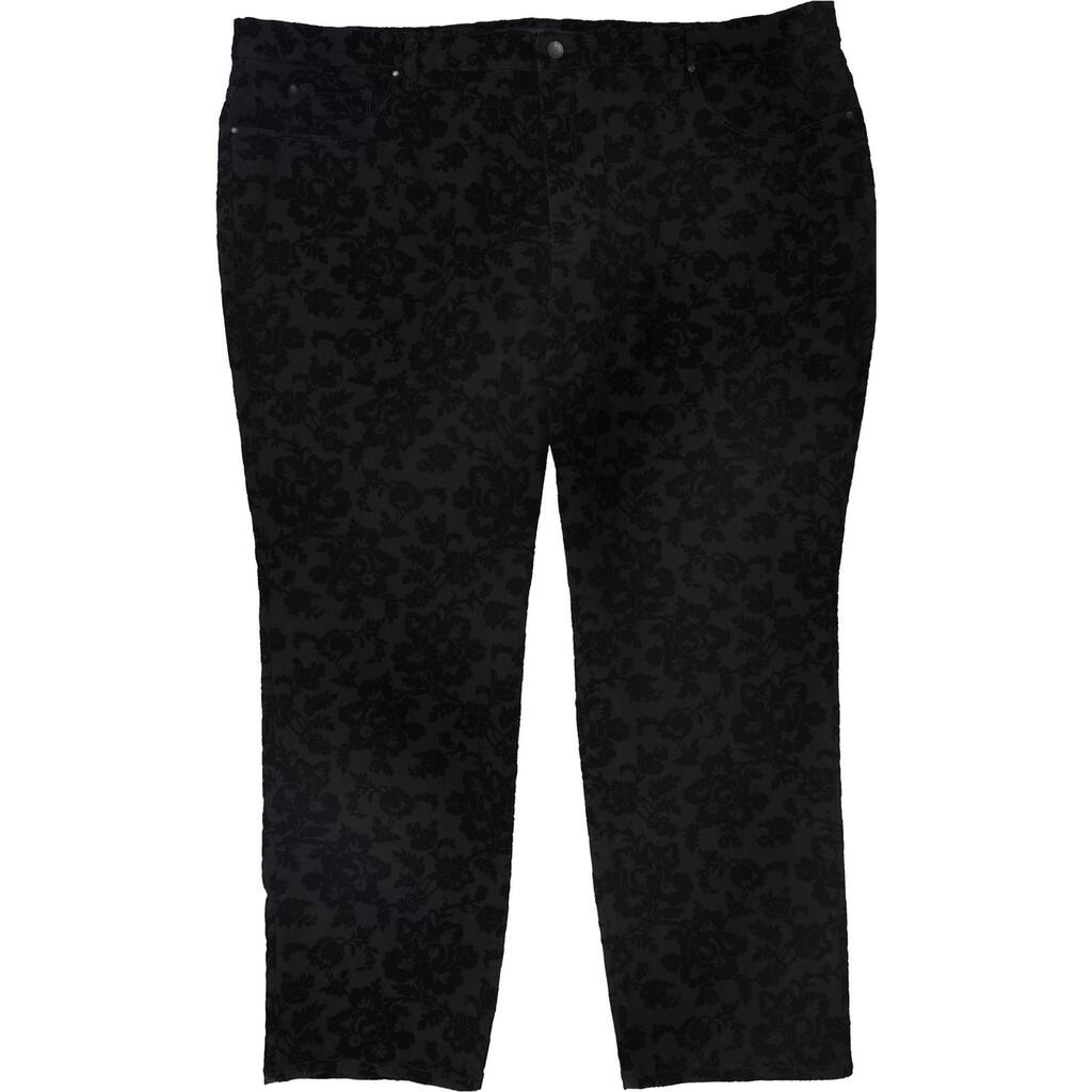 Charter Club Womens Lexington Straight Leg Jeans,, Black, 28W