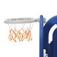 preview thumbnail 3 of 39, 4-in-1 Kids Slide with Climber, Basketball Hoop and Storage Space, Freestanding Outdoor Indoor Slide Playset