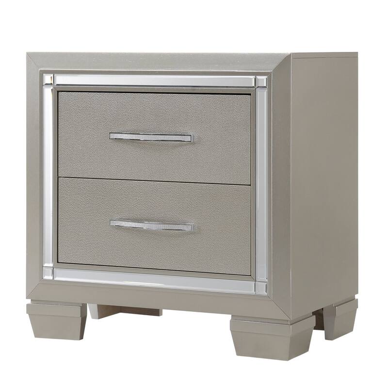 Nightstand with Drawer - Modern Bedroom Side Table - Elegant Home Decor Accent