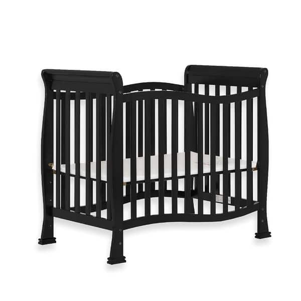 slide 2 of 7, Dream On Me Violet 4-In-1 Convertible Mini Crib Black