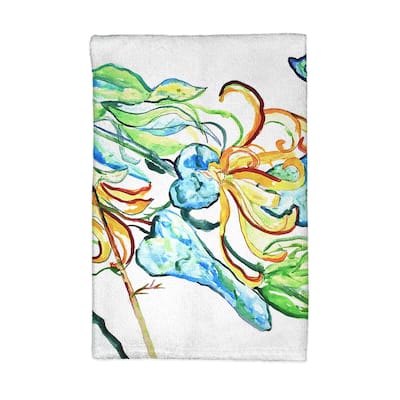 Blue Butterfly & Floral Kitchen Towel - 16x25