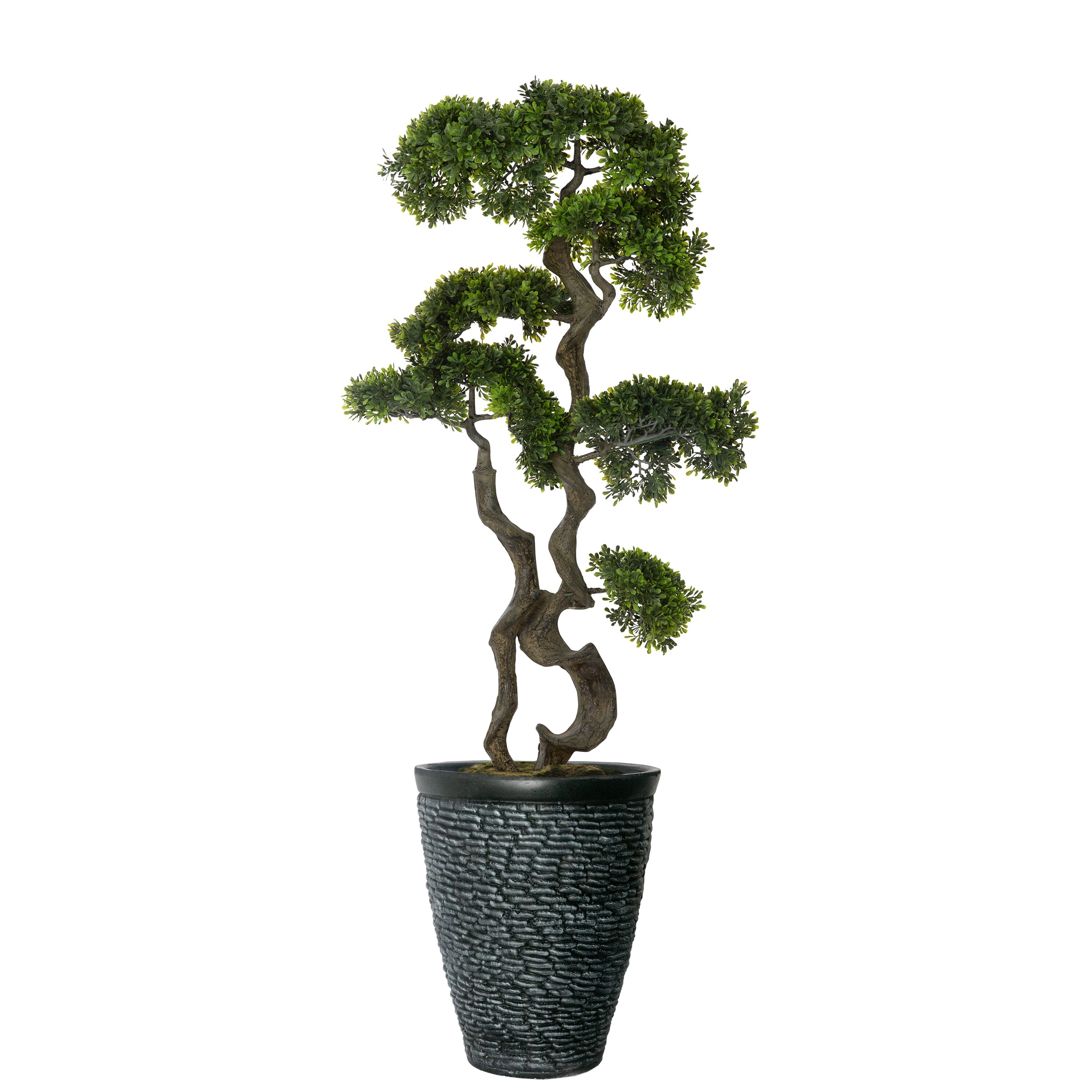 Vintage Home Artificial Faux Real Touch 5 41 Feet Tall Bonsai Tree With Fiberstone Planter 57 Overstock