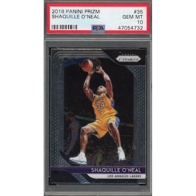 Shaquille O'Neal 2018 Panini Prizm Basketball Card #35 Graded PSA 10 GEM MINT - 8'6" x 11'6"