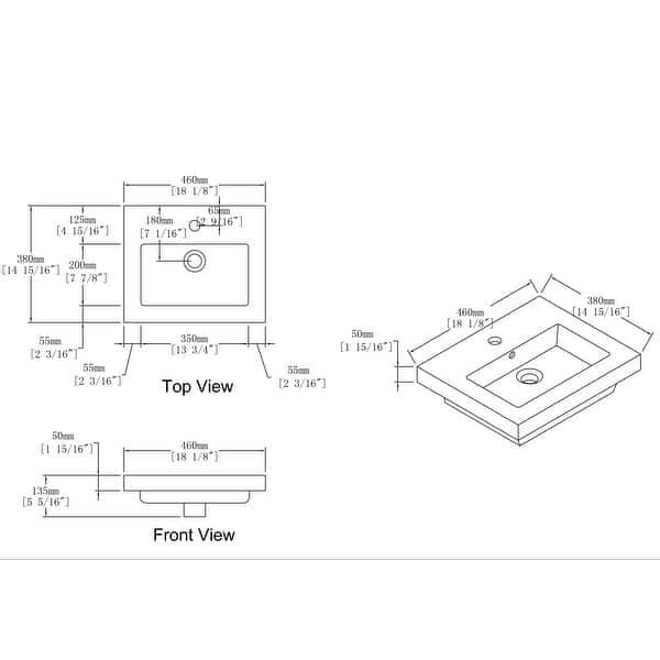 BNK 18 inch Bathroom Vanity with Sink, Floating Bathroom Vanity with