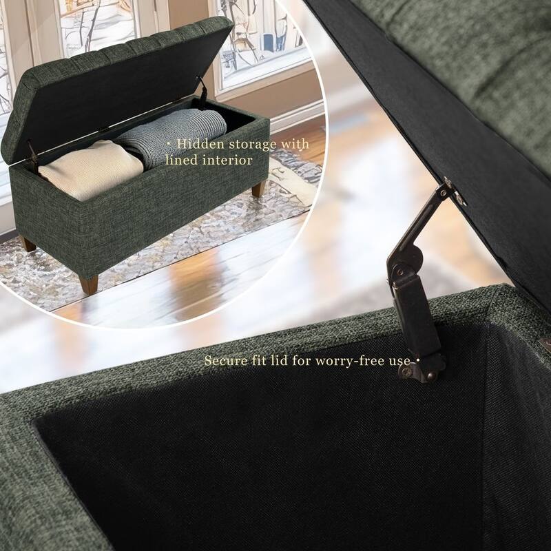 Porch & Den Charenton Tufted Storage Bench