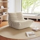 preview thumbnail 1 of 24, Suede Lazy Floor Accent Bean Bag Caterpillar Sofa for Living Room