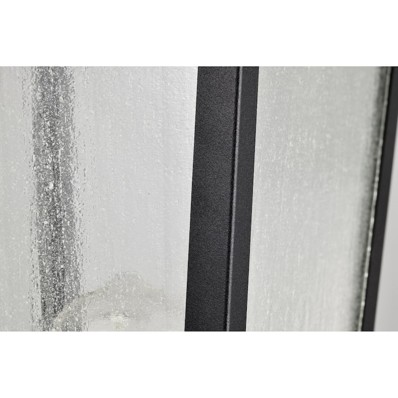 Lawrence 1 Light Post Top Matte Black with Clear Seeded Glass