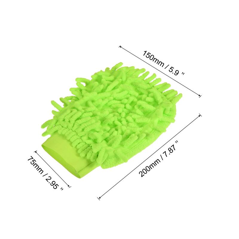 Microfiber Chenille Mitts Scratch-Free Cleaning Gloves Wash Sponge