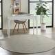 Nourison Positano Ombre Casual Modern Indoor/Outdoor Rug - 6' x Round - Lt Grey