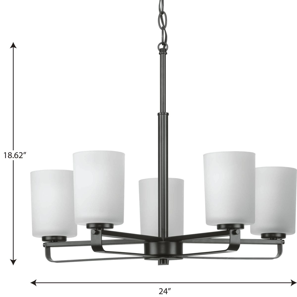 Matte black store farmhouse chandelier
