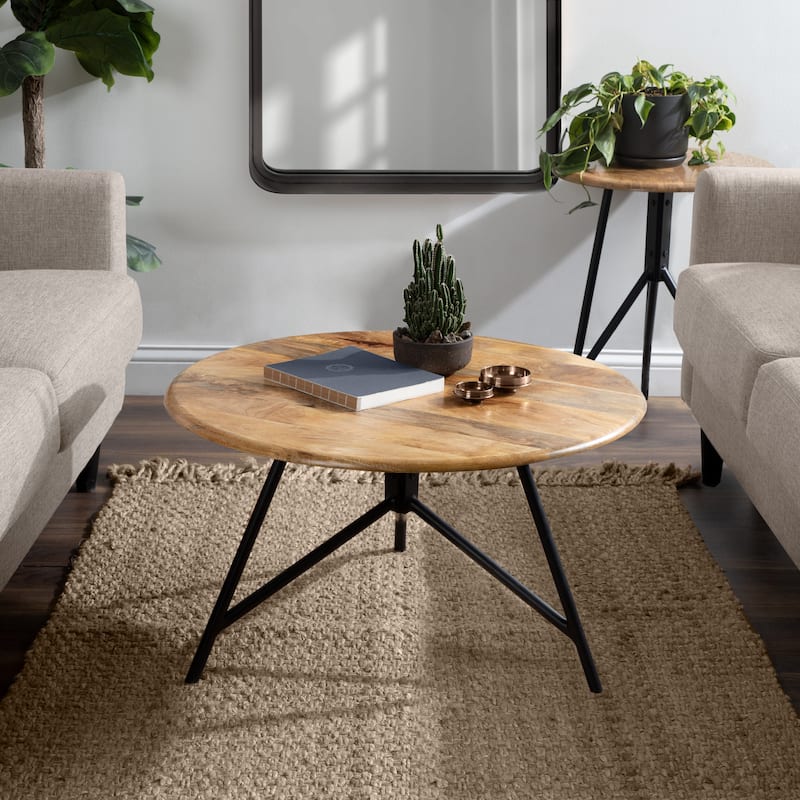 Kate and Laurel Pallson Round Wood Coffee Table