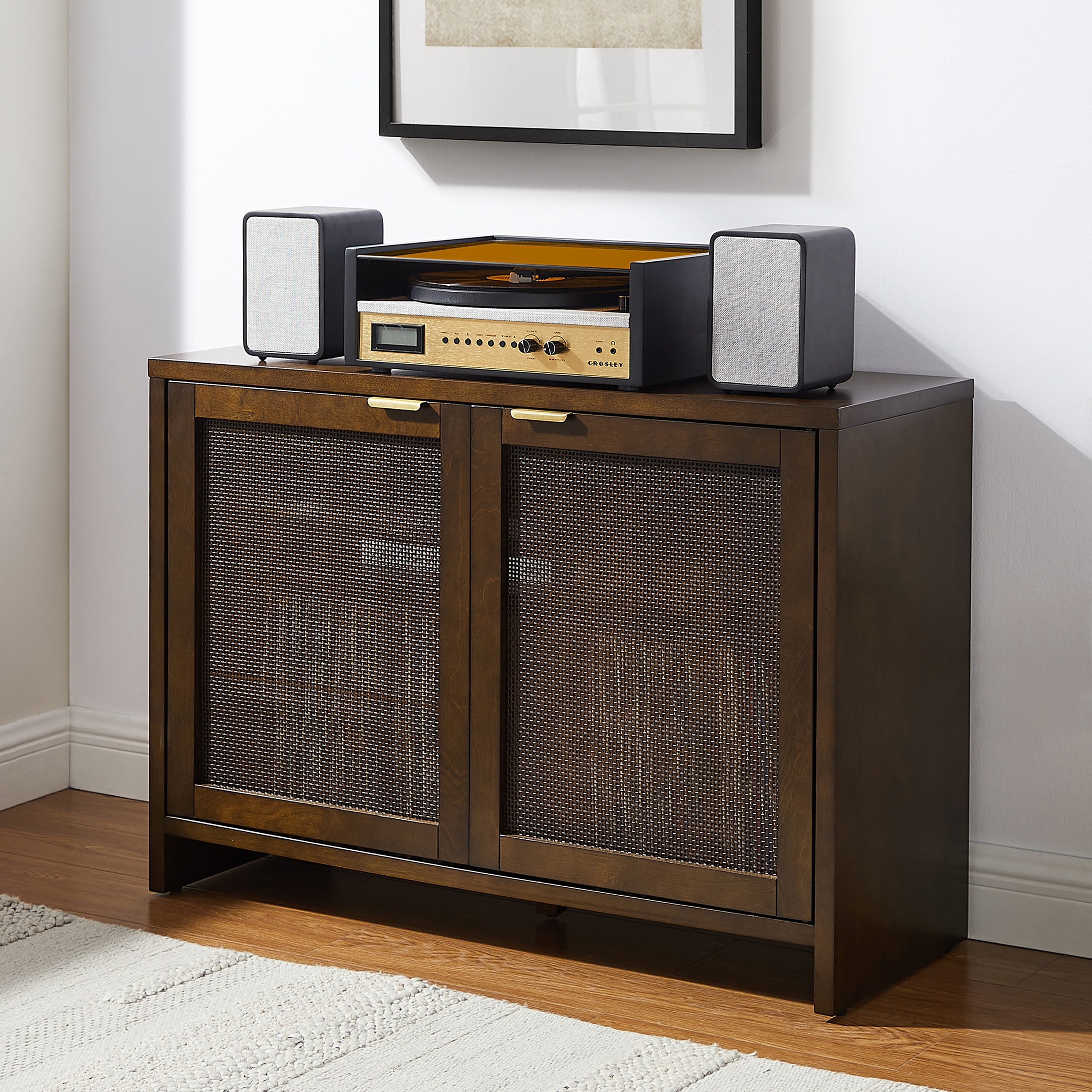 Crosley Kenji Record Player Cabinet With Vinyl Storage