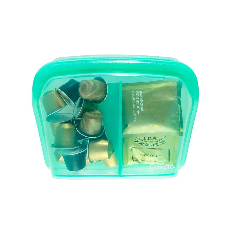 Cuisipro Silicone Stand Up Reusable Bag with Divider 44 oz