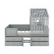 preview thumbnail 24 of 24, Full House Loft Bed with Drawers and Guardrails, White Finish