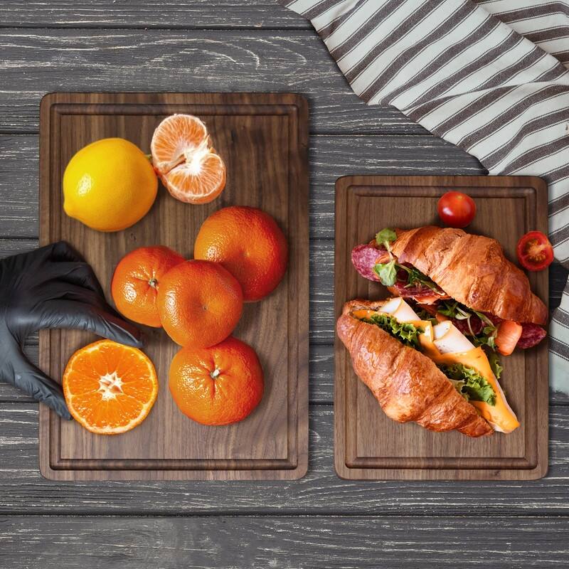 Delice Rectangle Cutting Board with Juice Drip Groove