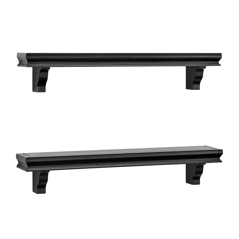 Danya B. 24" Floating Display Ledge Wall Shelves - Set of 2