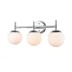 preview thumbnail 15 of 18, 3 Light Bathroom Vanity Light in Multiple Finishes with Opal Glass Shades