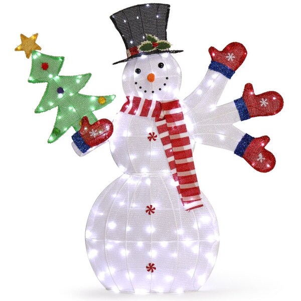SnowMan FIRSTLIVE　2D.2D. Pre-lit 2D Snowman Waving Hands with 170 LED Warm White