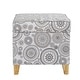 preview thumbnail 103 of 149, Adeco Square Storage Ottoman 17 inch Footstool