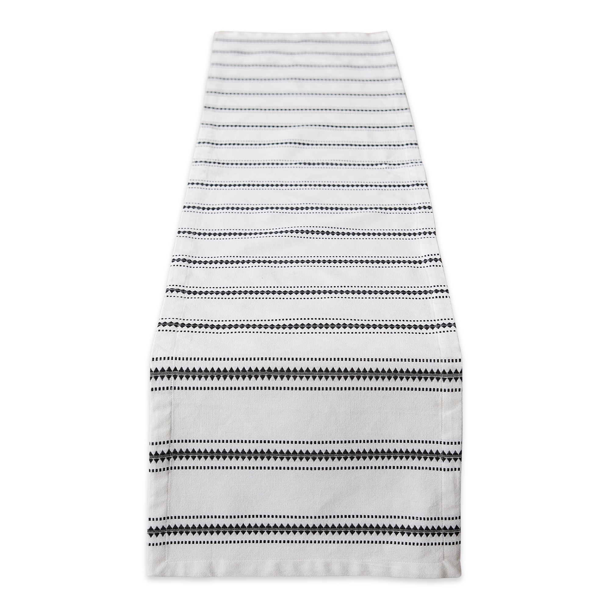 DII French Blue Zig Dobby Stripe Table Runner