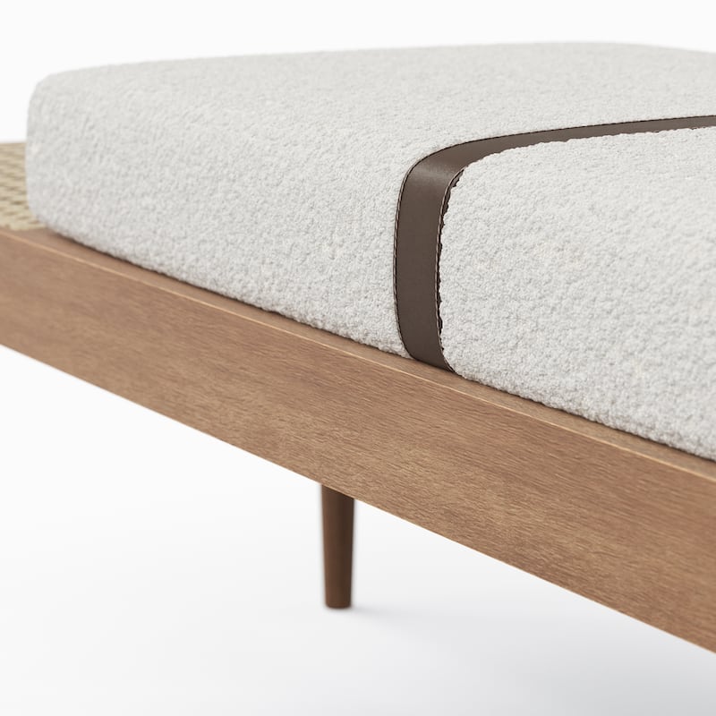 Modern Brazilian - Bello Bench - Noodles Natural Upholstery
