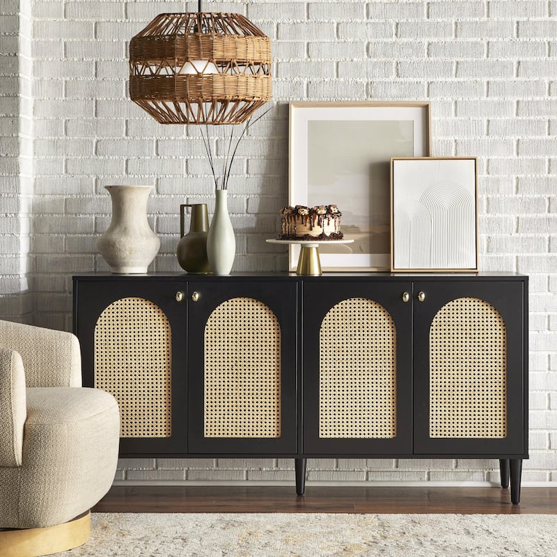 Lifestorey Montello 4-Door Sideboard with Cane