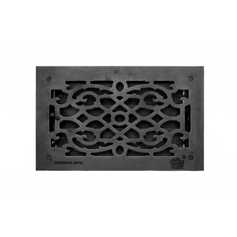 Black Air Vent Registers, Grilles & Vents 16" X 10" Cast Aluminum Wall/Ceiling/Floor Vent Register Renovators Supply