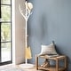 preview thumbnail 13 of 140, Tree-branch Rubberwood Freestanding Coat Rack with Hooks