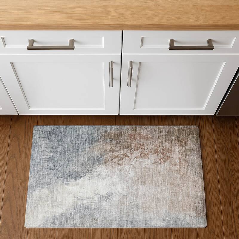 Premium Washable Super Soft Modern Contemporary Mayfield Rug - 1'8" x 2'6" - Paprika