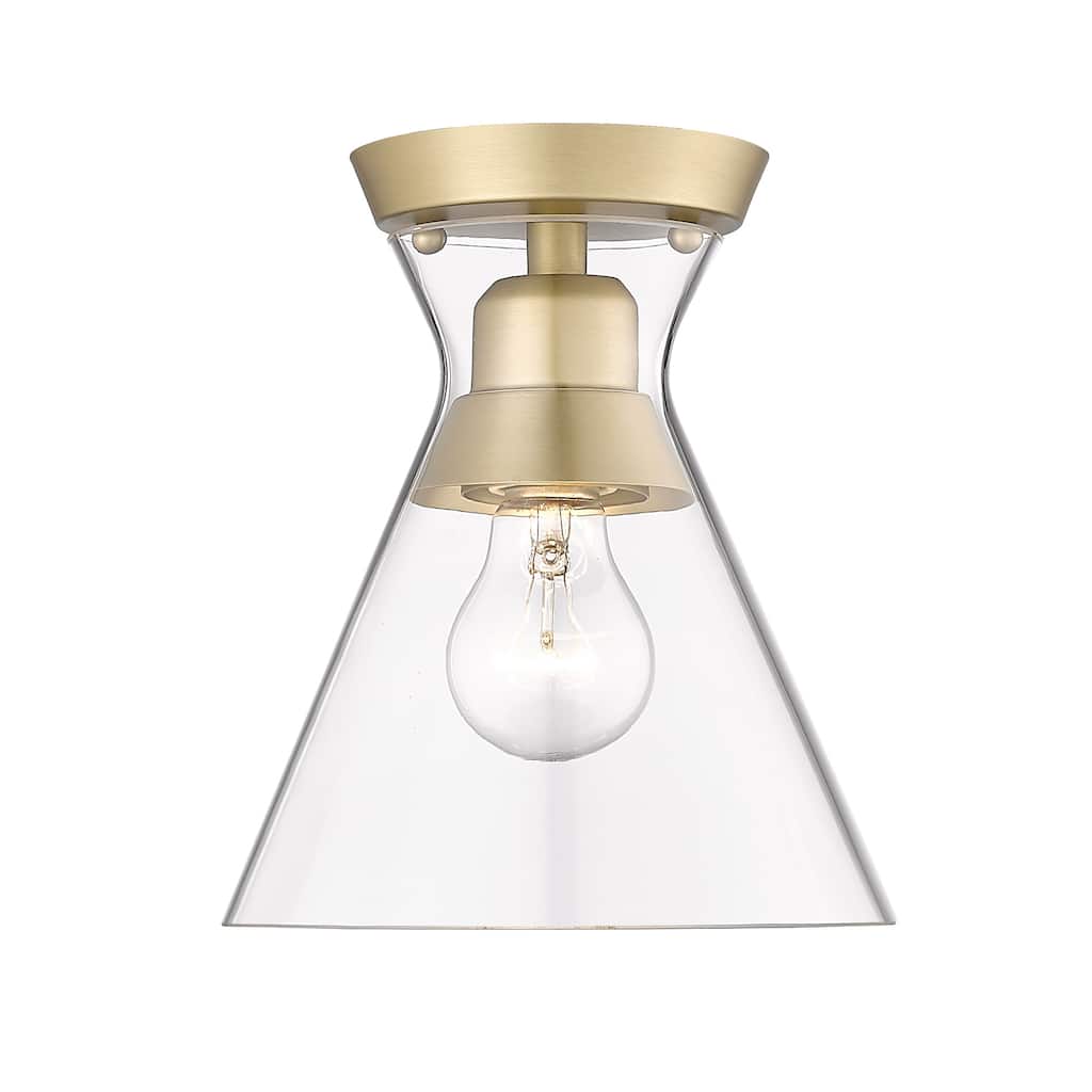 Malta 7.125" Wide 1-Light Flush Mount with Clear Glass