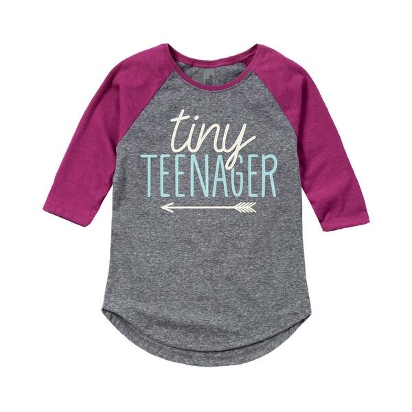 Shop Tiny Teenager Toddler Girl Shirt Tail Raglan Athletic