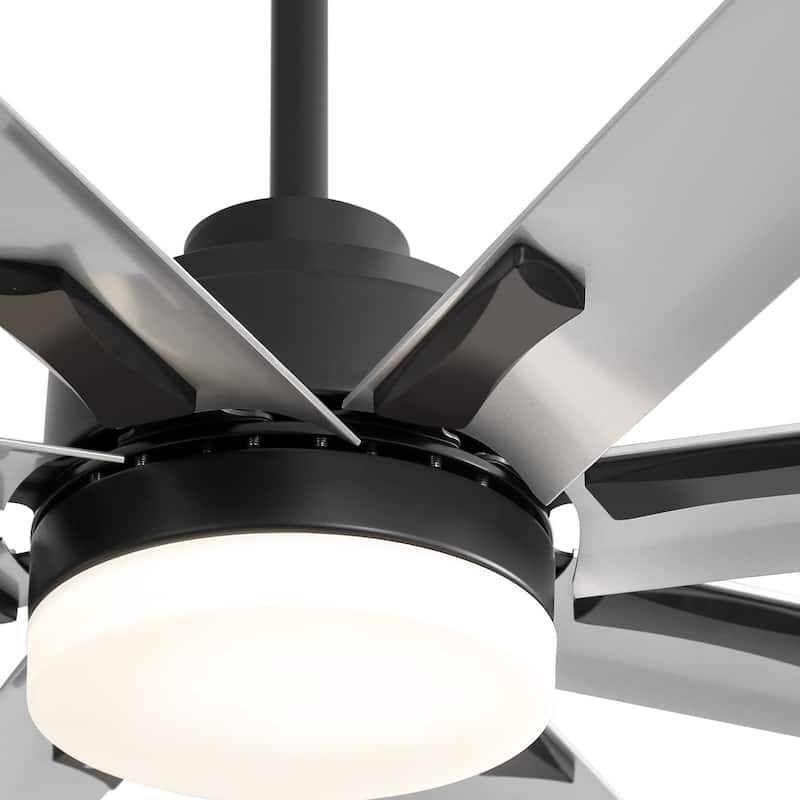 72-in Gold LED Indoor Chandelier Ceiling Fan with Light Remote (8-Blade)