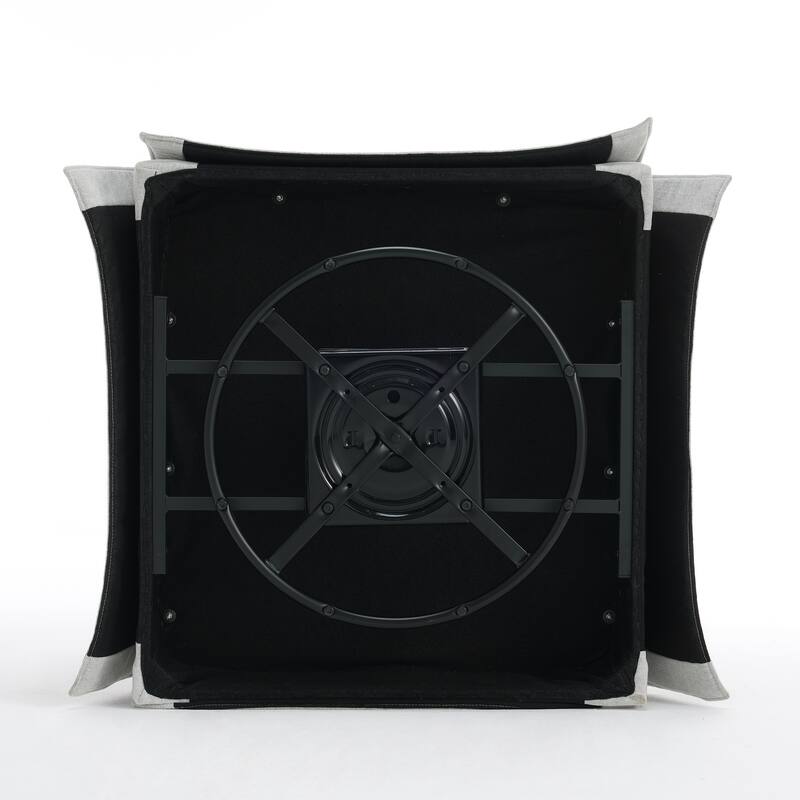 Chenille Swivel Accent Chair with Nailhead Trim Skirt