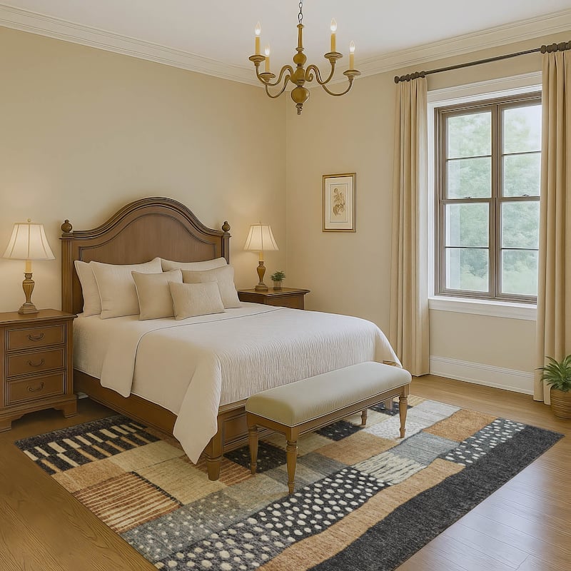 Premium Washable Super Soft Modern Patchwork Mayfield Rug