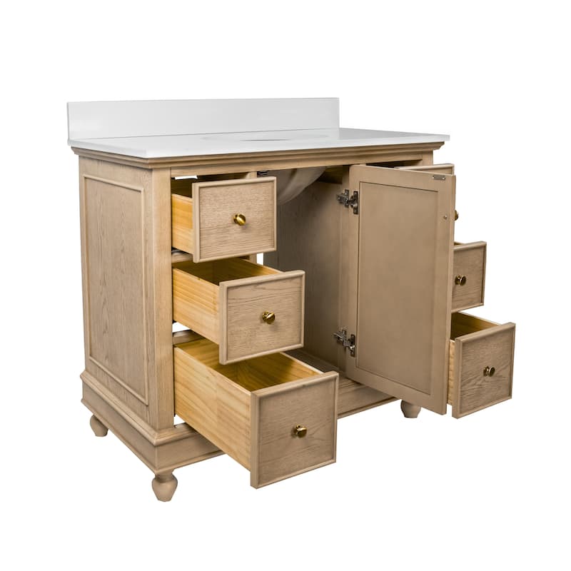 Bella 42-inch Vanity with Engineered White Top