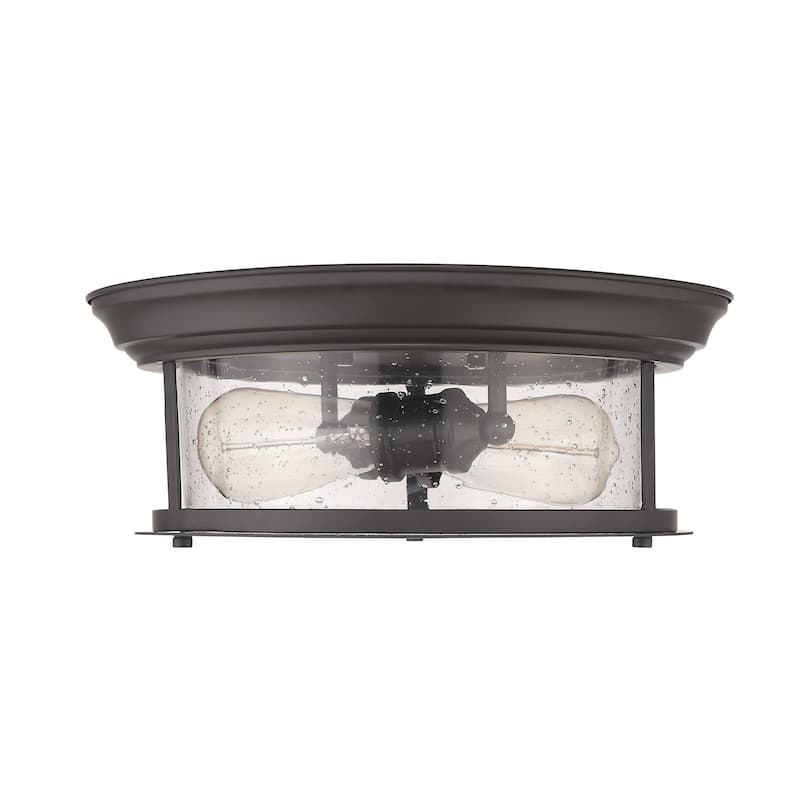Bellevue Hughen 2 Light 14" Wide Flush Mount Drum Ceiling Fixture