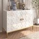 preview thumbnail 27 of 46, Clihome 40-inch Two Door Glossy Media Storage Cabinet/Buffet White