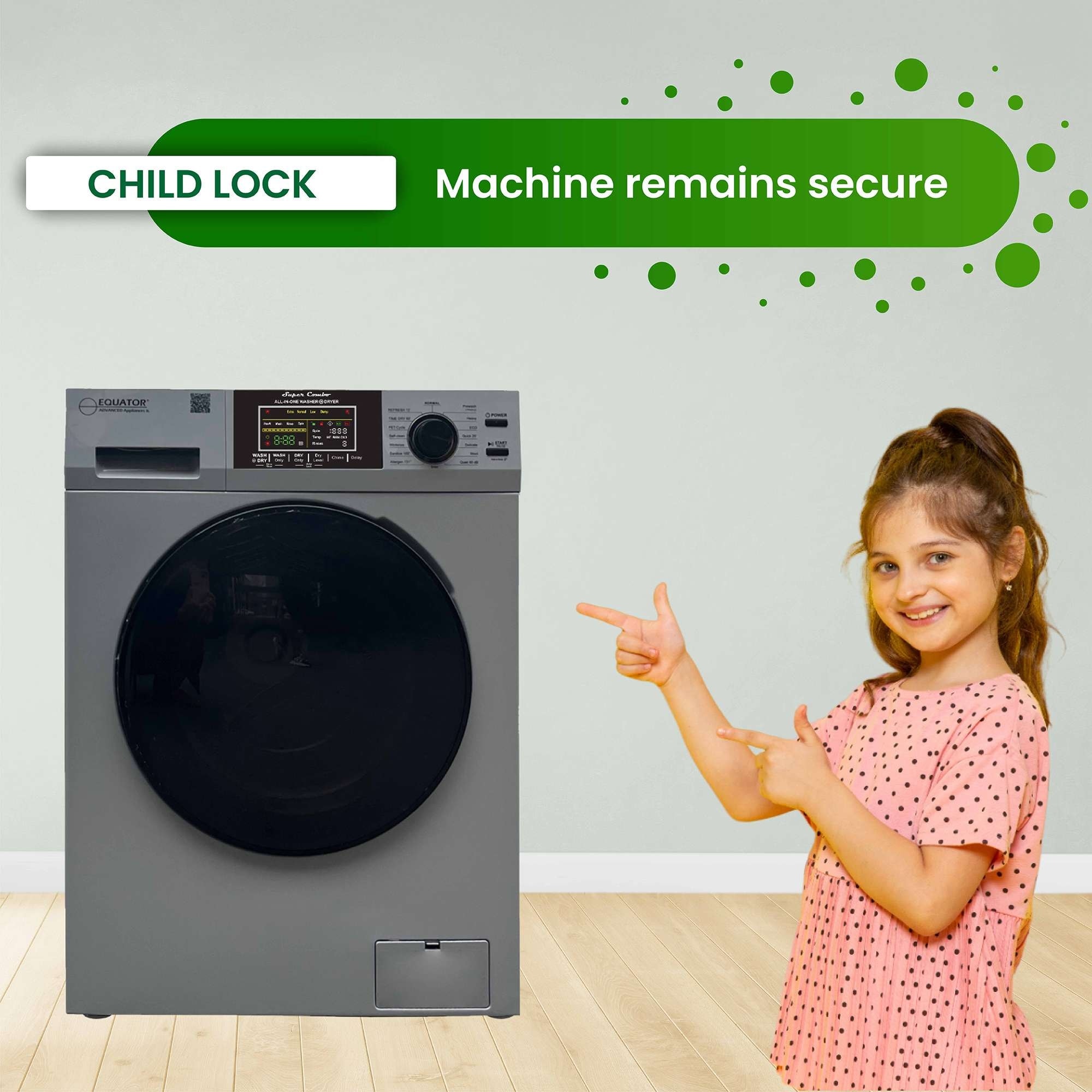 Equator Fully Built in All in One Combo Washer Dryer Ventless 1.62