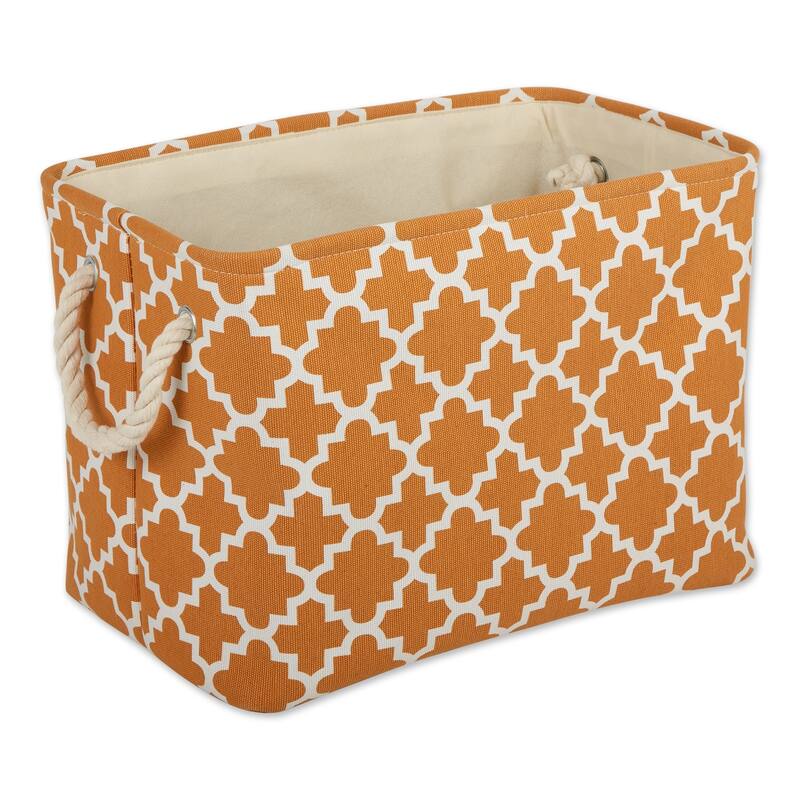 Rectangular Lattice Medium Storage Bin - 16" - Orange